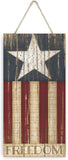 American Flag Wooden Plank Sign 5x10 – Americana Patriotic Decor