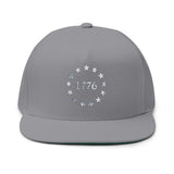 1776 Stars Embroidered Flat Bill Snapback Hat