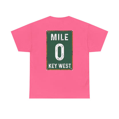 Key West Mile 0 T-Shirt — Vintage Road Sign Tee