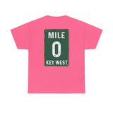 Key West Mile 0 T-Shirt — Vintage Road Sign Tee