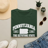 Pennsylvania Keystone State T-Shirt — Vintage State Map Tee