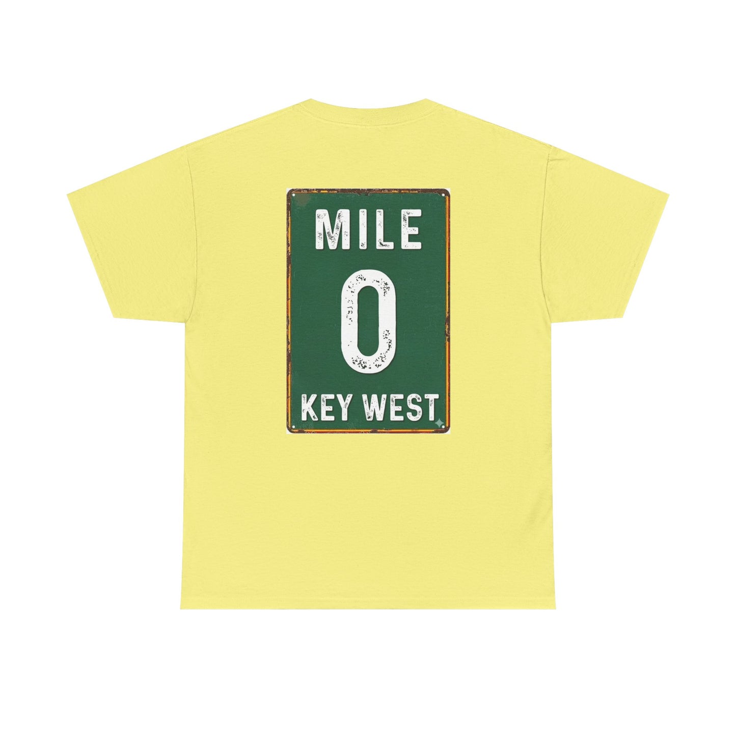 Key West Mile 0 T-Shirt — Vintage Road Sign Tee