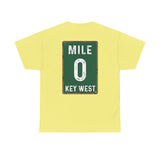 Key West Mile 0 T-Shirt — Vintage Road Sign Tee