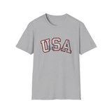 Tattered USA T-Shirt Worn Look