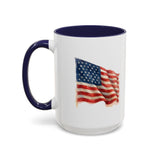 Watercolor America Flag Coffee Mug