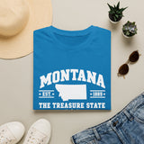 Montana The Treasure State T-Shirt — Established 1889 State Outline Tee