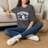 Michigan The Great Lakes State T-Shirt & Map & EST. 1837