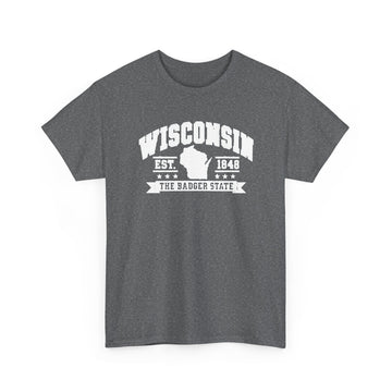 Wisconsin T‑Shirt — Plain Crewneck Cotton Tee