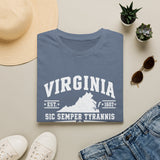 Virginia State T-Shirt — 'Sic Semper Tyrannis' Vintage Tee