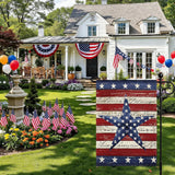 Artscope Patriotic Star Stripes 4th of July Garden Flag 12x18 Inch Double Sided for Outside, Memorial Day Independence Day Garden Flag for Holiday Yard Outdoor Decoration