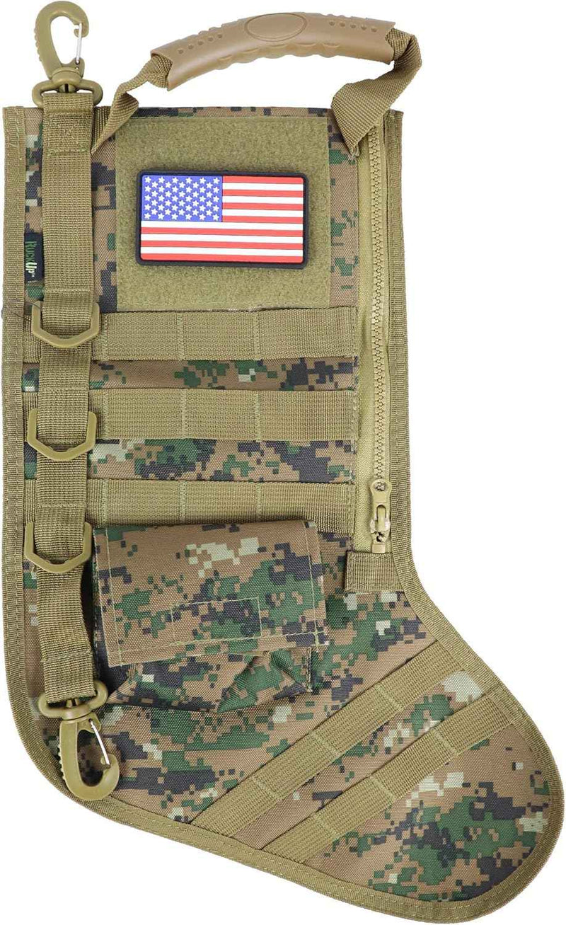Tactical Christmas Stocking with USA Patch Camo