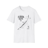 Florida Keys Map T-Shirt — Vintage Coastal Map Tee (The Florida Keys)