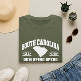 South Carolina State T-Shirt - Dum Spiro Spero Vintage Map Tee