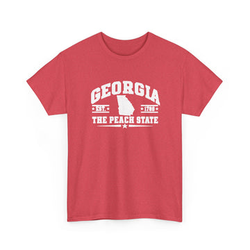 Georgia 'The Peach State' T-Shirt — Vintage State Map Tee