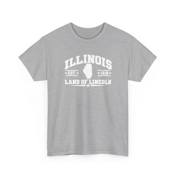 Illinois Land of Lincoln T-Shirt — State Vintage Map Tee