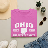 Ohio The Buckeye State T-Shirt — Retro State Outline Tee
