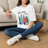 New York City Skyline T-Shirt – Colorful Landmark Graphic Tee