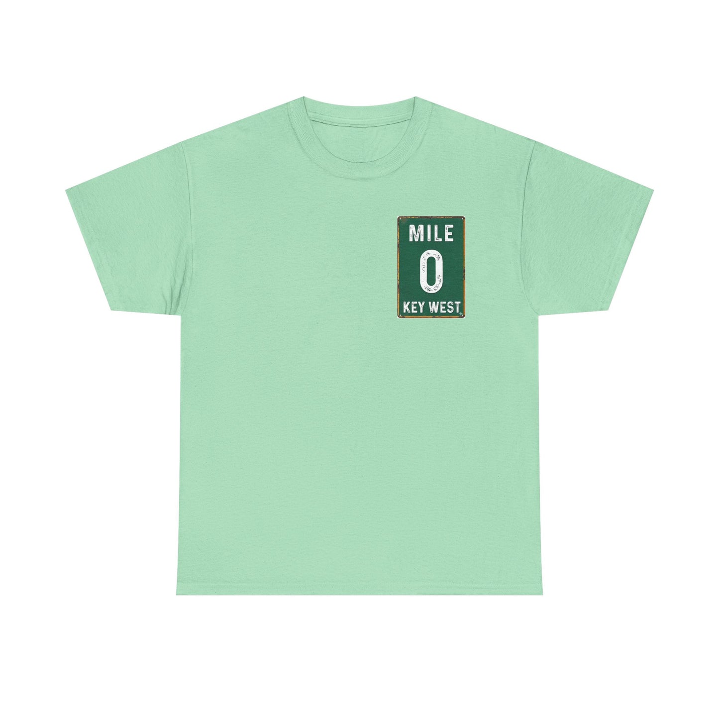 Key West Mile 0 T-Shirt — Vintage Road Sign Tee