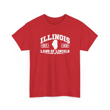 Illinois Land of Lincoln T-Shirt — State Vintage Map Tee