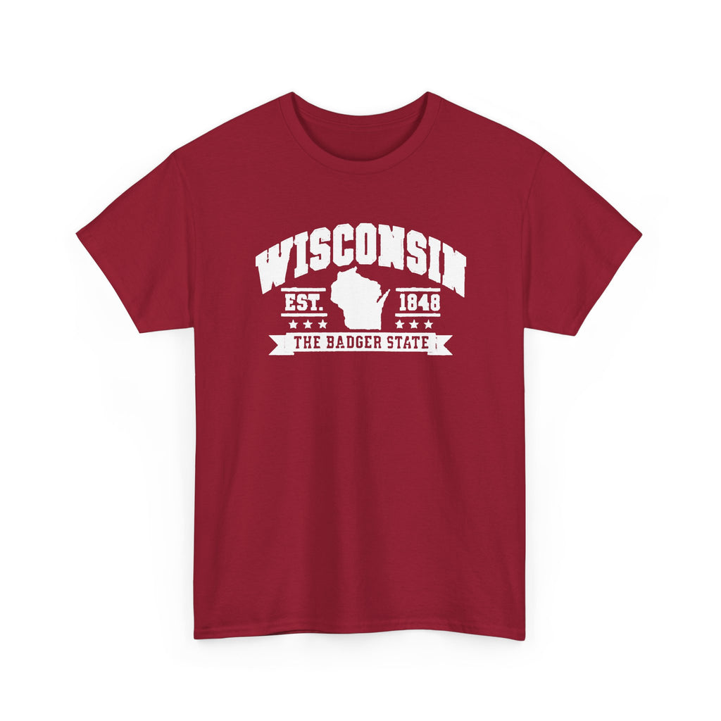 Wisconsin T‑Shirt — Plain Crewneck Cotton Tee