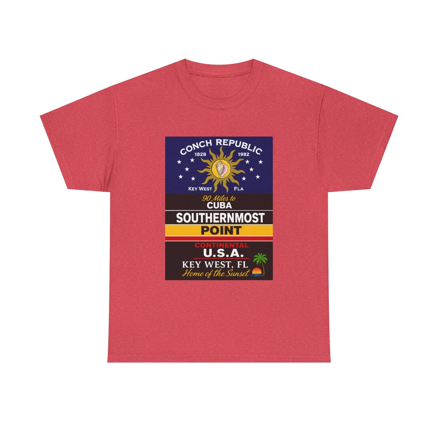 Key West Southernmost Point T-Shirt — 90 Miles to Cuba to USA Vintage Tee