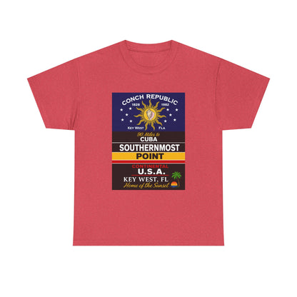 Key West Southernmost Point T-Shirt — 90 Miles to Cuba to USA Vintage Tee