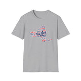 New York State Word Map T-Shirt — Patriotic NY Cities Typography Tee