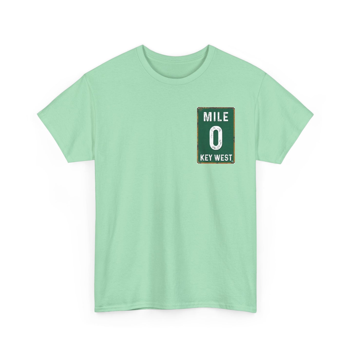 Key West Mile 0 T-Shirt — Vintage Road Sign Tee