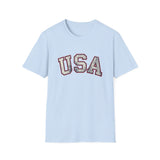 Tattered USA T-Shirt Worn Look