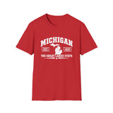 Michigan The Great Lakes State T-Shirt & Map & EST. 1837