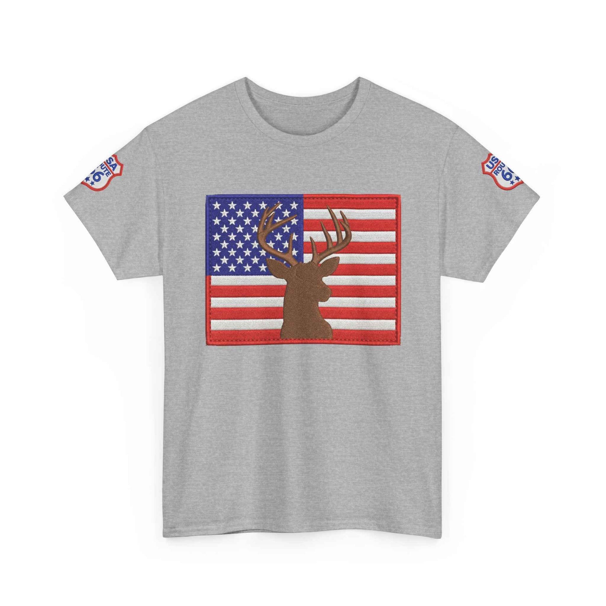 American Flag Deer Hunting USA T-Shirt