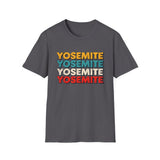 Yosemite Retro Stack T-Shirt — Vintage National Park Tee for Outdoor Lovers