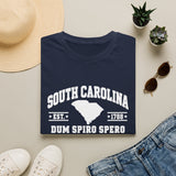 South Carolina State T-Shirt - Dum Spiro Spero Vintage Map Tee