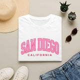 Pink San Diego California Women's T-Shirt