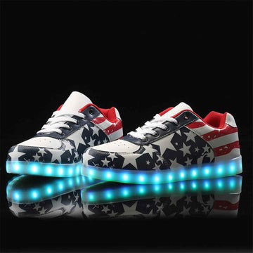 American Flag Light up Patriotic Shoes for Men Women product photo 2