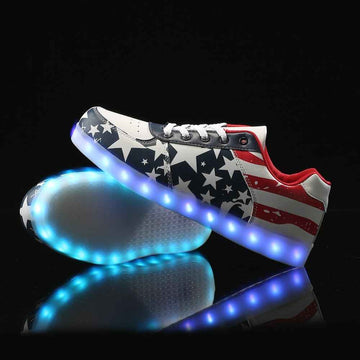 American Flag Light up Patriotic Shoes for Men Women product photo 3