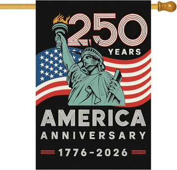 250 Years Statue of Liberty America s Anniversary 1776 2026 Garden Flag 12x18 Inch Double Sided product photo 2