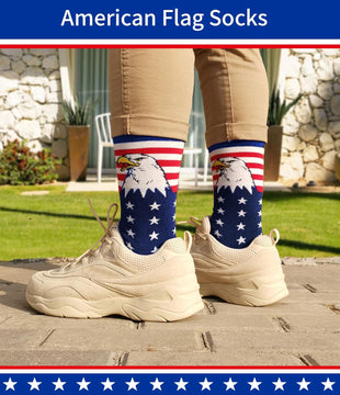 American Flag Bald Eagle Socks product photo 2
