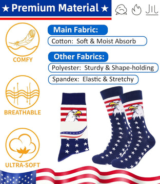 American Flag Bald Eagle Socks product photo 5