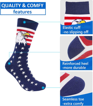 American Flag Bald Eagle Socks product photo 6