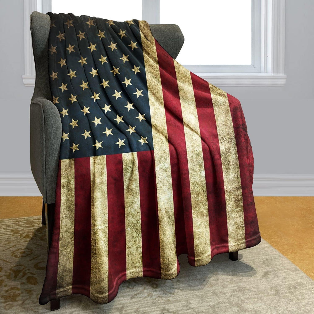American Flag Blanket Options Flag Soldiers or Baseball 60x80 Inches main product photo