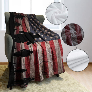 American Flag Blanket Options Flag Soldiers or Baseball 60x80 Inches product photo 5