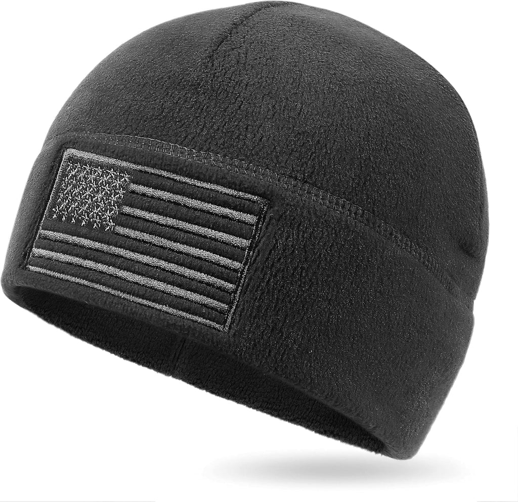 American Flag Fleece Winter Hat Soft Comfortable Embroidered main product photo