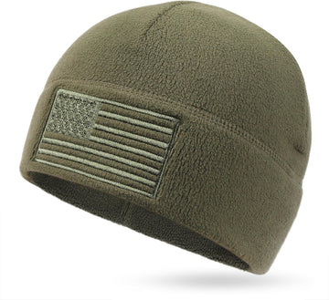 American Flag Fleece Winter Hat Soft Comfortable Embroidered product photo 2