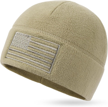 American Flag Fleece Winter Hat Soft Comfortable Embroidered product photo 3