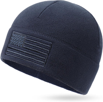 American Flag Fleece Winter Hat Soft Comfortable Embroidered product photo 5