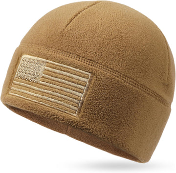 American Flag Fleece Winter Hat Soft Comfortable Embroidered product photo 6