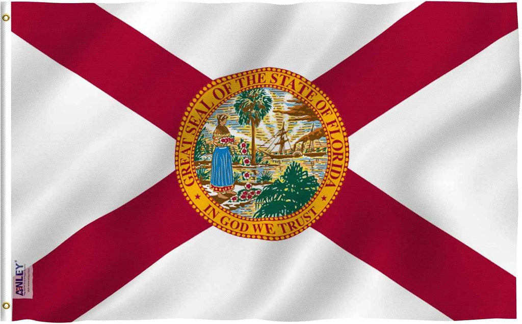 State of Florida Flag 3x5 Foot Fade proof Double Stitched Brass Grommets main product photo