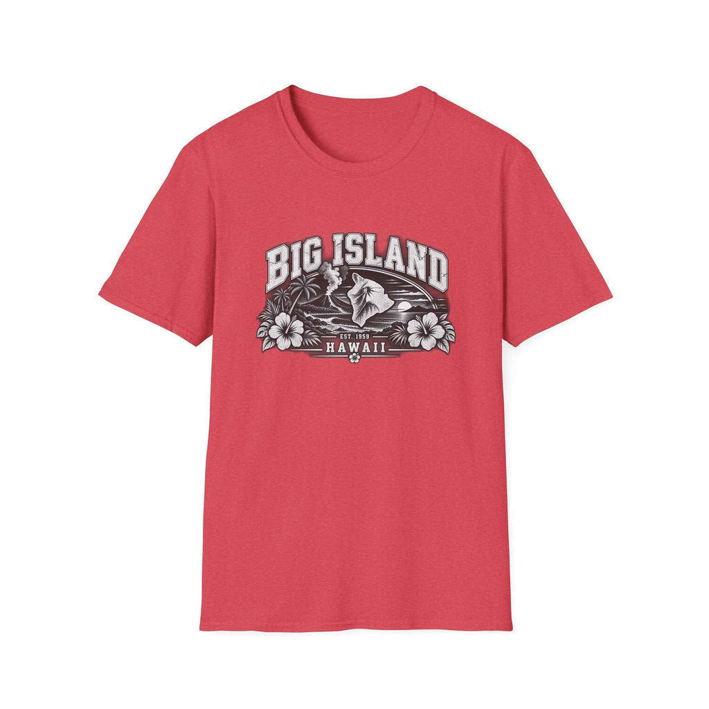 Big Island Hawaii T Shirt Vintage Hibiscus Surf Graphic Tee main product photo