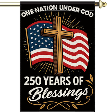 One Nation Under God 250 Years of Blessings Garden Flag product photo 2